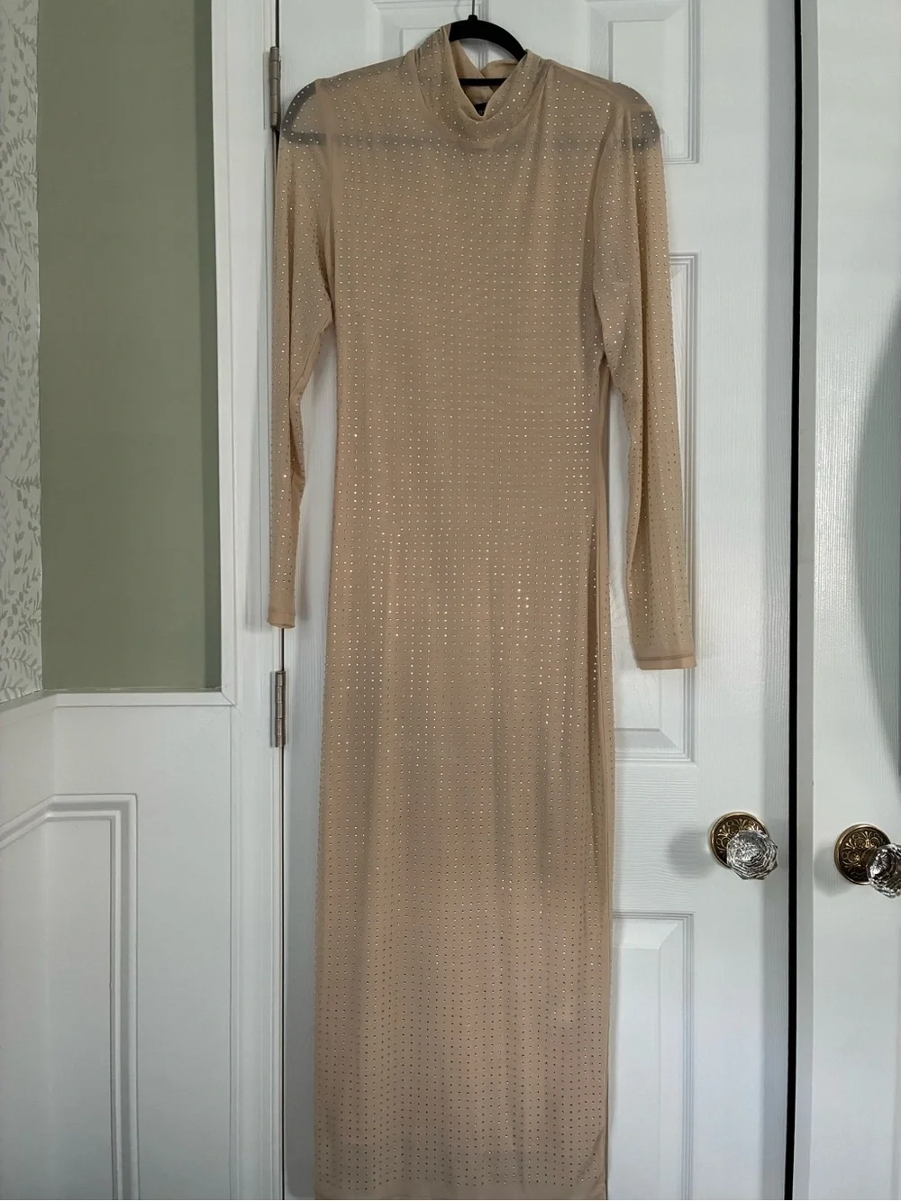 Anthropologie Bardot sheer mesh midi Cream  Dress